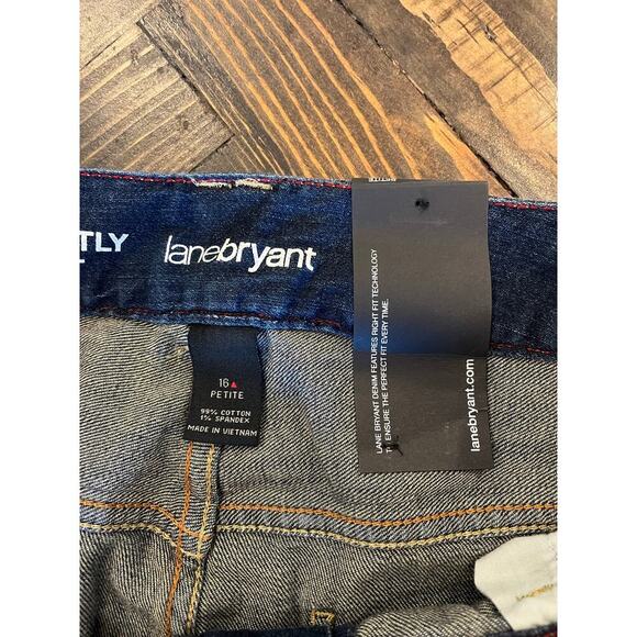 Lane Bryant Distinctly Boot Jeans Womens 16P Blue Petite Stretch Comfy Western - Picture 12 of 12